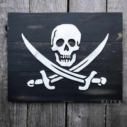 Wood Pirate Flag