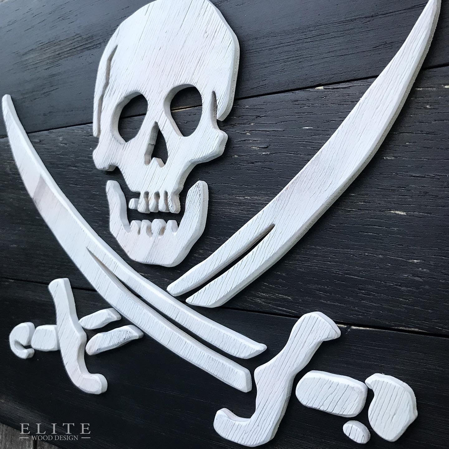 Wood Pirate Flag