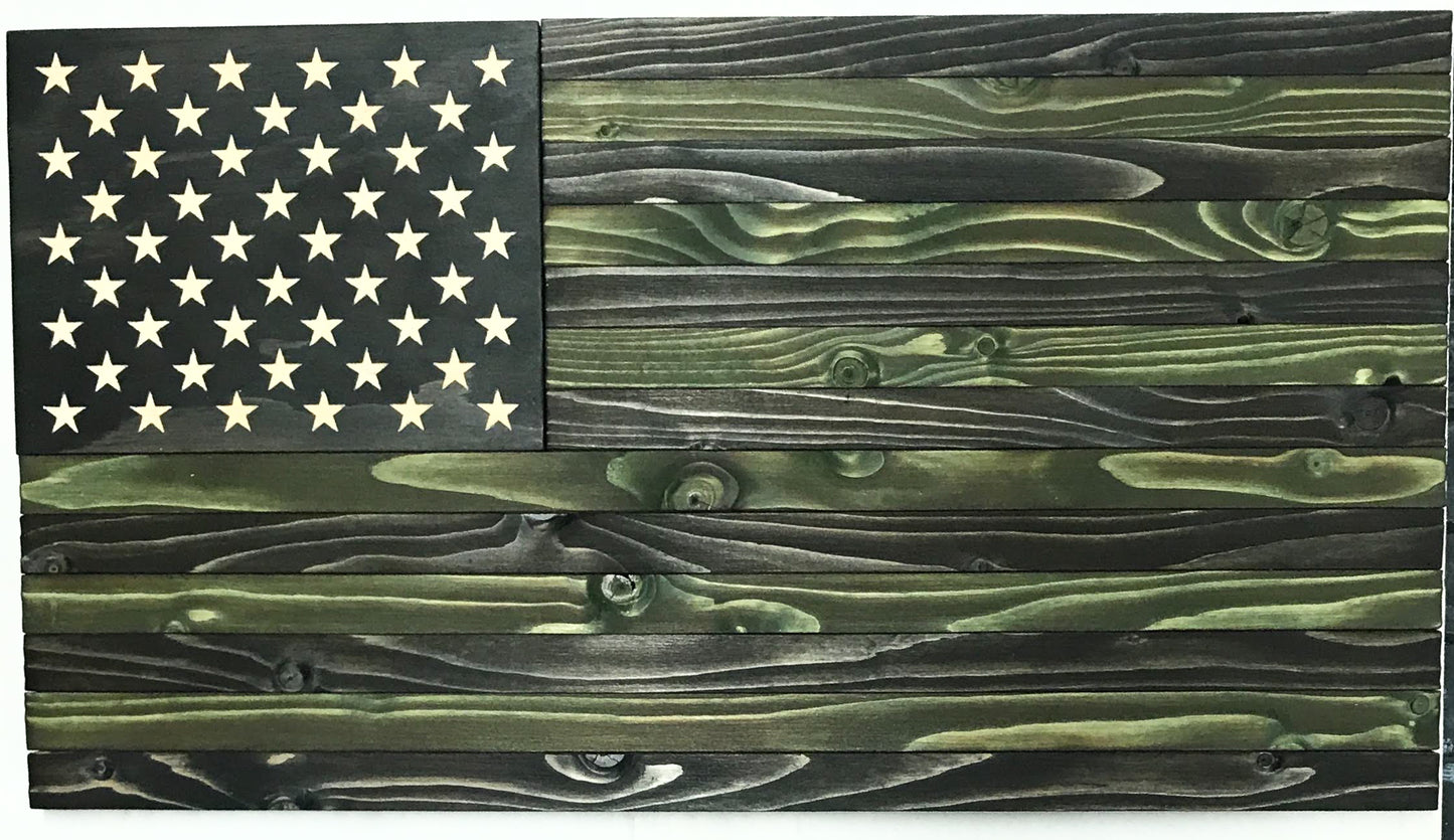 Military Wood Flag